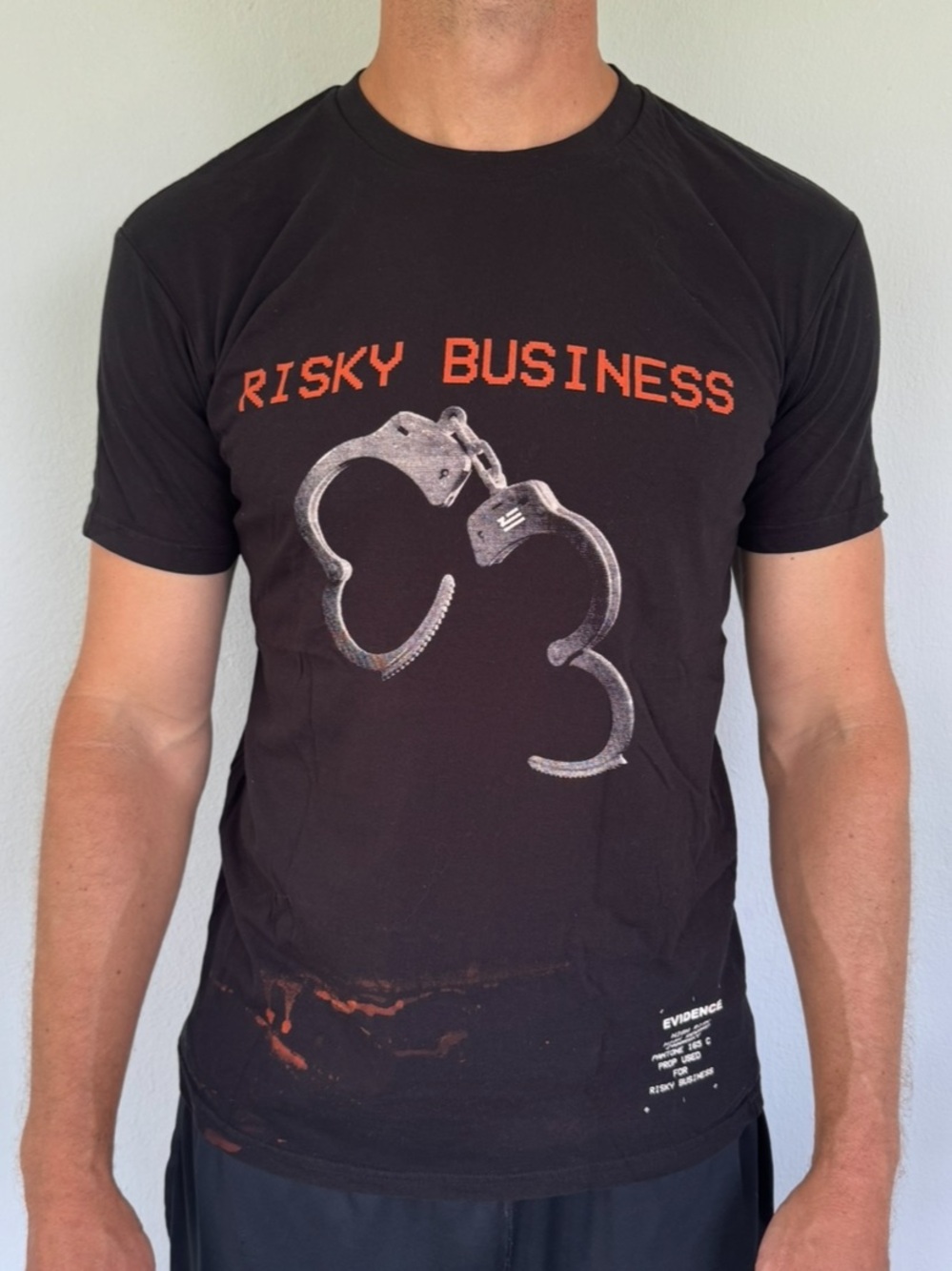 ZHU Merch Risky Business black orange handcuff graphic print tee size medium
